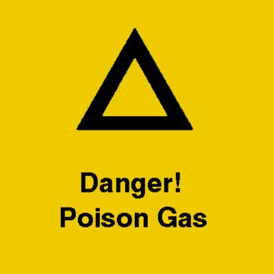 Warning - Danger! Poison gas - EN