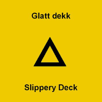 Warning - Slippery surface - NO/EN