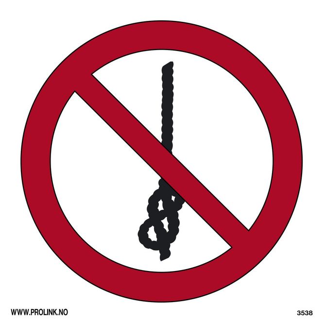 Hovedbilde Knyting av tau forbudt - PVC
