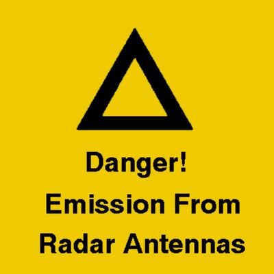 Warning - Danger! Emission from radar antenna - EN