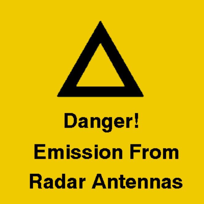 Hovedbilde Warning - Danger! Emission from radar antenna - ...