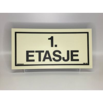Etasjeskilt i plast