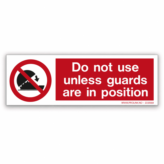 Hovedbilde Do not use unless guards are in position